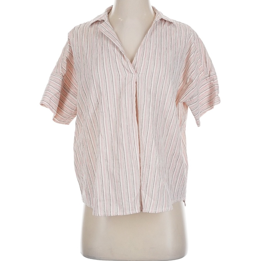 Madewell Light Pink Striped Button Down Shirt